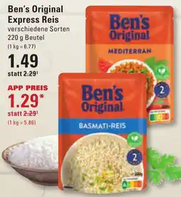 Meyer's Frischemarkt Ben's Original Express Reis Angebot