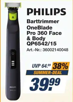 Expert Technomarkt PHILIPS Barttrimmer OneBlade Pro 360 Face & Body Angebot
