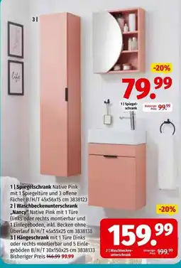 Segmüller Spiegelschrank Native Pink Angebot