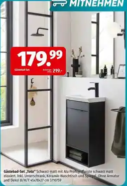 Segmüller Gästebad-Set, Toto Schwarz matt Angebot