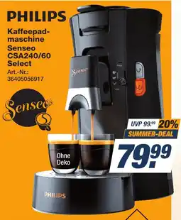 Expert Technomarkt Philips Kaffeepadmaschine Senseo CSA240/60 Select Angebot