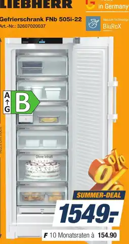 Expert Technomarkt LIEBHERR Gefrierschrank FNb 505i-22 Angebot