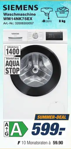 Expert Technomarkt SIEMENS Waschmaschine WM14NK75EX Angebot