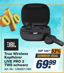 Expert Technomarkt JBL True Wireless Kopfhörer LIVE PRO 2 TWS schwarz Angebot