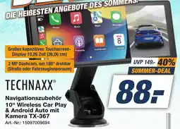 Expert Technomarkt TECHNAXX Navigationszubehör 10" Wireless Car Play & Android Auto mit Kamera TX-367 Angebot