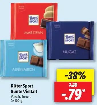 Lidl Ritter Sport Bunte Vielfalt 100g Angebot