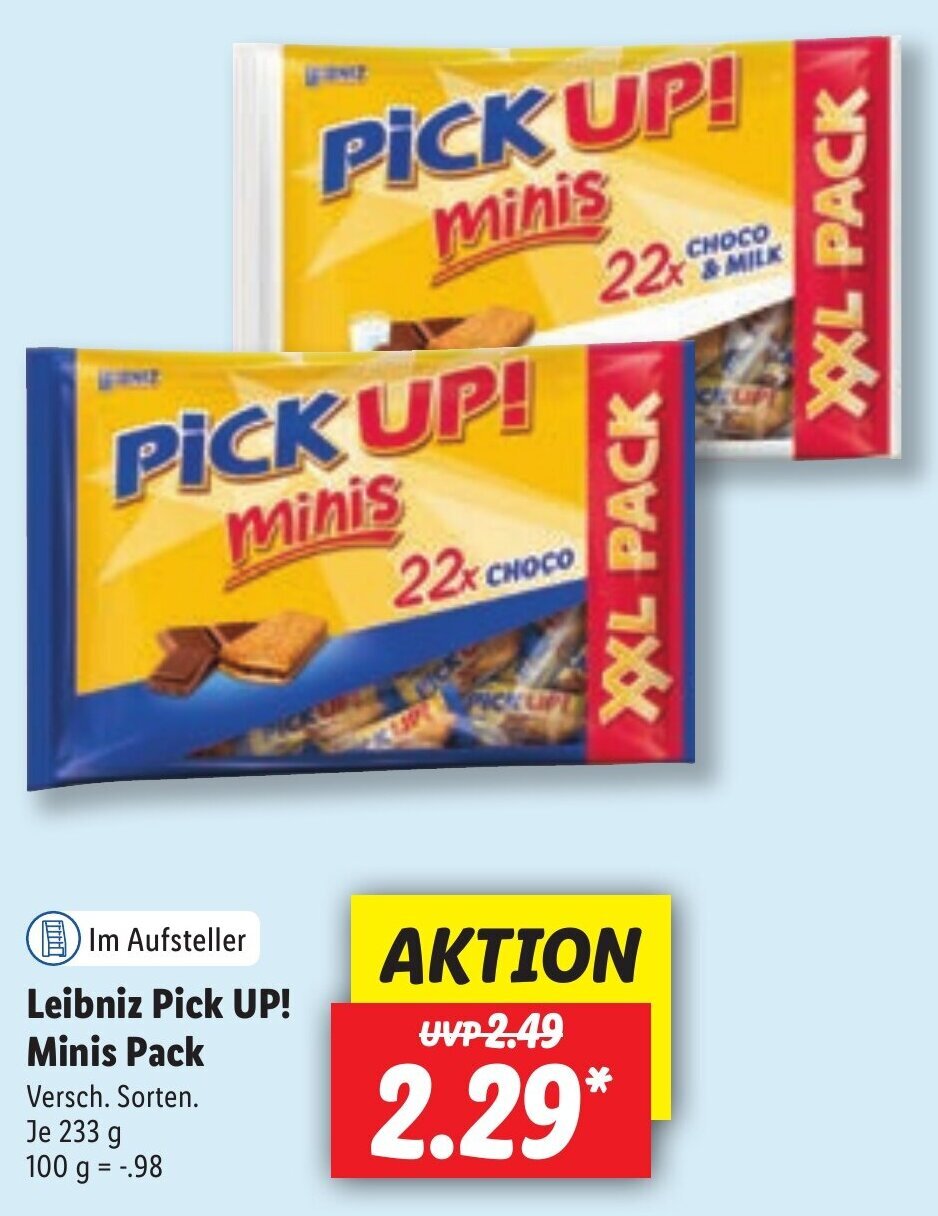 Leibniz Pick Up! Minis Pack 233g Angebot bei Lidl