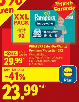 Lidl PAMPERS Baby-Dry/Pants/ Premium Protection XXL Angebot