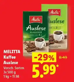 Lidl MELITTA Kaffee Auslese Angebot