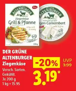 Lidl DER GRÜNE ALTENBURGER Ziegenkäse Angebot