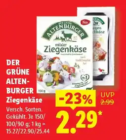 Lidl DER GRÜNE ALTENBURGER Ziegenkäse Angebot