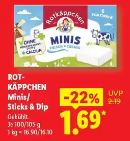 Lidl ROTKÄPPCHEN Minis/ Sticks & Dip Angebot