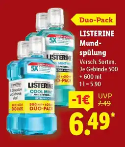 Lidl LISTERINE Mundspülung Angebot