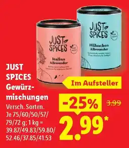 Lidl JUST SPICES Gewürzmischungen Angebot