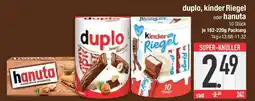 E-Center duplo, kinder Riegel oder hanuta Angebot