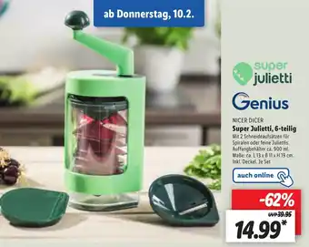 Lidl Genius Nicer Dicer Super Julietti, 6 teilig Angebot