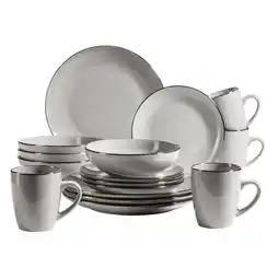 Netto Marken-Discount Mäser Kombiservice, Steinzeug METALLIC RIM Angebot