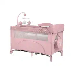 Netto Marken-Discount Kikka boo Reisebett Nighty Night, 2 Ebenen, Spielbogen, 2 Räder, Wickelauflage pink Angebot