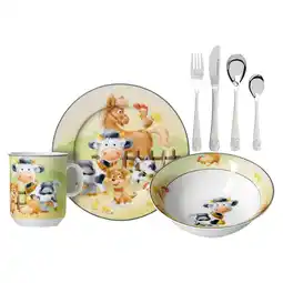 Netto Marken-Discount Ritzenhoff & Breker Kindergeschirr mit Besteck Hoftiere Angebot