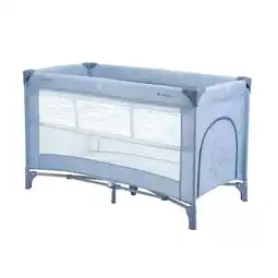 Netto Marken-Discount Kikkaboo Reisebett, Laufstall So Gifted 2 Ebenen Matratze, Tragetasche, Öffnung blau alt Angebot