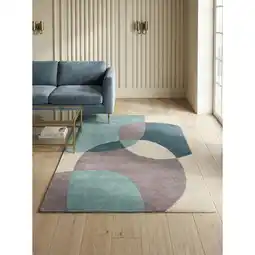 Netto Marken-Discount Wollteppich Hoch-Tief Blau 160 x 230 cm - AIRE Kadima Design Angebot