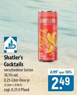 Famila Nord Ost Shatler's Cocktails Angebot
