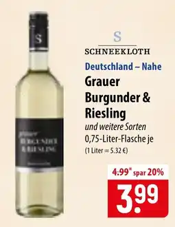 Famila Nord Ost SCHNEEKLOTH Grauer Burgunder & Riesling Angebot