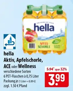 Famila Nord Ost hella Aktiv, Apfelschorle, ACE oder Wellness Angebot