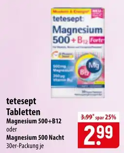 Famila Nord Ost tetesept Magnesium 500+B12 Angebot