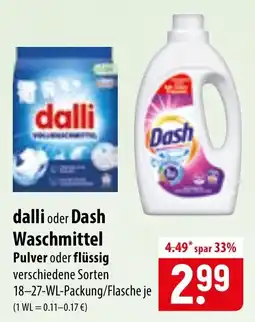 Famila Nord Ost dalli oder Dash Waschmittel Angebot