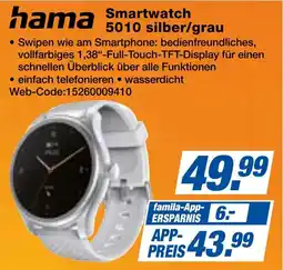 Famila Nord Ost hama Smartwatch 5010 silber/grau Angebot