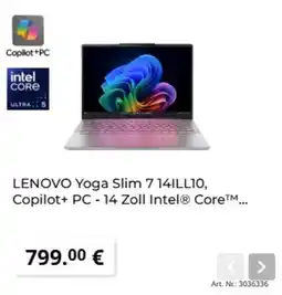MediaMarkt LENOVO Yoga Slim 7 14ILL10, Copilot+ PC-14 Zoll Intel Core Angebot