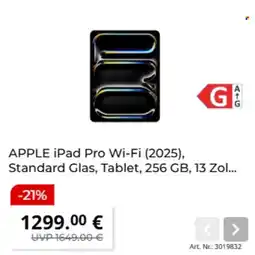 MediaMarkt APPLE iPad Pro Wi-Fi (2025) Angebot