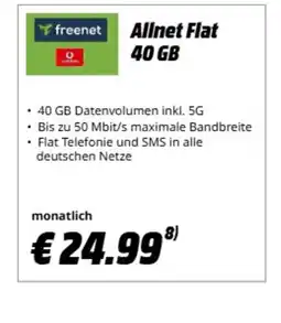 MediaMarkt Allnet Flat 40 GB Angebot