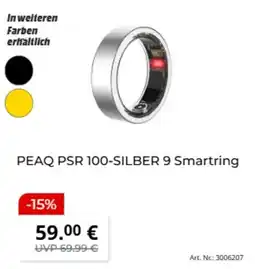 MediaMarkt PEAQ PSR 100-SILBER 9 Smartring Angebot