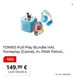 MediaMarkt TONIES Full Play Bundle inkl. Tonieplay (Game), m. PAW Patrol... Angebot