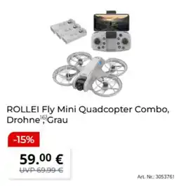 MediaMarkt ROLLEI Fly Mini Quadcopter Combo, Drohne, Grau Angebot