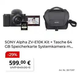 MediaMarkt SONY Alpha ZV-E10K Kit Angebot