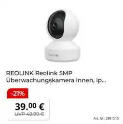 MediaMarkt REOLINK Reolink 5MP Überwachungskamera innen, ip... Angebot