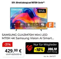 MediaMarkt SAMSUNG GU43M70H Mini LED Angebot