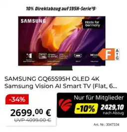MediaMarkt SAMSUNG GQ65S95H OLED 4K Samsung Vision AI Smart TV Angebot