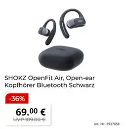 MediaMarkt SHOKZ OpenFit Air, Open-ear Kopfhörer Bluetooth Schwarz Angebot