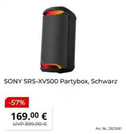 MediaMarkt SONY SRS-XV500 Partybox, Schwarz Angebot