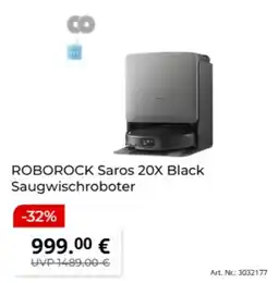 MediaMarkt ROBOROCK Saros 20X Black Saugwischroboter Angebot