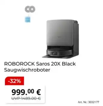 MediaMarkt ROBOROCK Saros 20X Black Saugwischroboter Angebot