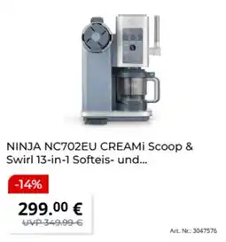 MediaMarkt NINJA NC702EU CREAMi Scoop & Swirl 13-in-1 Softeis- und... Angebot