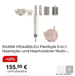 MediaMarkt SHARK HD446SLEU FlexStyle 5-in-1 Haarstyler und Haartrockner Multi-... Angebot