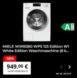 MediaMarkt MIELE WWB380 WPS 125 Edition W1 White Edition Waschmaschine Angebot