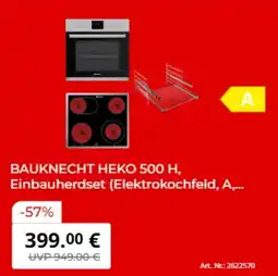 MediaMarkt BAUKNECHT HEKO 500 H, Einbauherdset (Elektrokokfeld, A,... Angebot