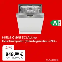 MediaMarkt MIELE G 5611 SCI Active Geschirrspüler Angebot
